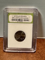 2011-P JEFFERSON 5c BRILLIANT UNCIRCULATED