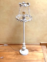 Tall White Upcycled Lamp (works)