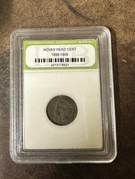 1909 Indian Head Penny Om Slab