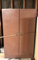 Mystery Vintage Metal Brown Cabinet Filled