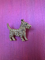 Vintage Rhinestone Dog Pin