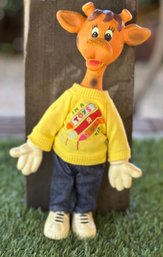 Vintage 1986 GEOFFREY GIRAFFE Toys R Us Foam Rubber Bendy Doll Figure