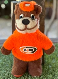 Vintage 1970s A&W Root Beer 'Rooty' Plush Bear Doll