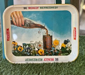 Vintage 1961 Coca-Cola Coke 'Be Really Refreshed!' Serving Tray