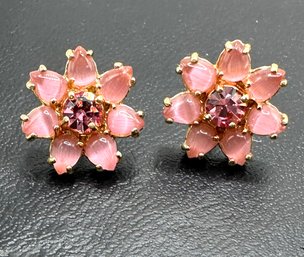 Flower Jeweled Earrings