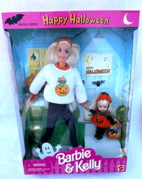 ( B209) 1996 Special Edition HAPPY HALLOWEEN BARBIE AND KELLY Gift Set 17238