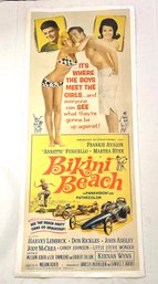 Original Vintage 1964 Bikini Beach Movie Lobby Poster