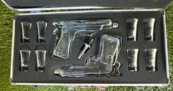 ShotsClub Glass Gun Decanter Set With Shot Glasses