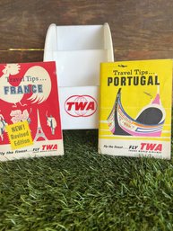 TWA Flight Book Caddy With Travel Books