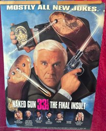 Double Sided Movie Poster - Naked Gun 33 1/3 The Final Insult Movie Theatre Lobby Poster