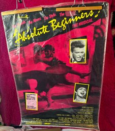 Vintage 1986 Original 1-Sheet  David Bowie Movie Poster  - ABSOLUTE BEGINNERS