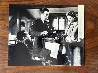 B& W Vintage Photo - Casablanca Man Playing Piano