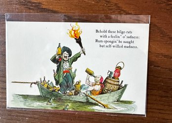 Vintage 1966 Disneyland Pirates Of The Caribbean - New Orleans Square Postcard