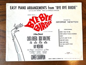 1961 Piano Book BYE BYE Birdie