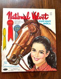 Vintage 1961 Whitman National Velvet Cutout Dolls And Book