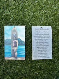 Duke Kahanamoku The Father Of Surfing Memorial Keepsake Card