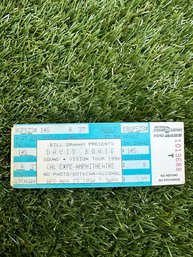 Vintage Ticket Stub  DAVID BOWIE - Sound  Vision Tour 1990 Cal Expo Amphitheatre