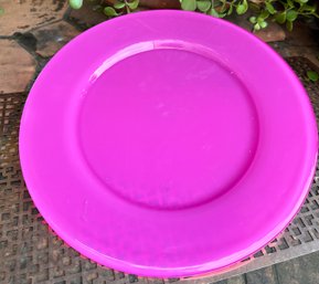 Vintage Hot Pink Round Platter