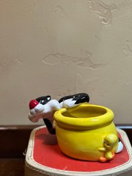 Warner Bros. Planter Pot Figurine Sylvester & Tweety Bird Looney Tunes