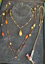 S/3 Beaded Necklaces
