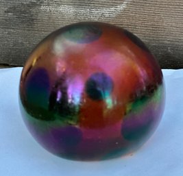 Art Glass Rainbow Sphere Papeweight