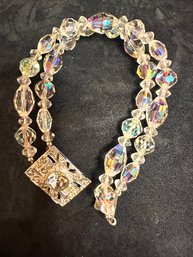 Vintage Crystal Aurora Borealis Bracelet