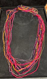 Vintage Multi Strand Beaded Necklace