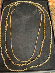 Vintage Gold Colored Necklace Chains