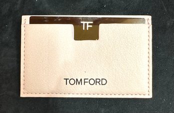 TOM FORD Pale Pink Leather Credit Card Holder/Mirror