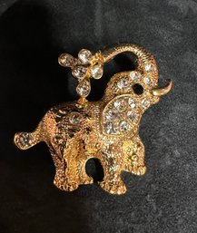 Vintage Jeweled Elephant Lapel Pin