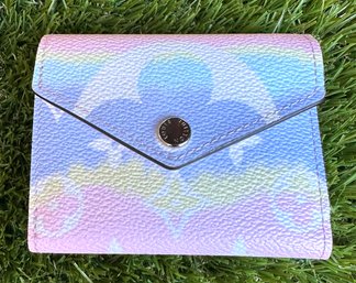 Authentic Pastel Pink Louis Vuitton Escale Victorine Bi-Fold Wallet