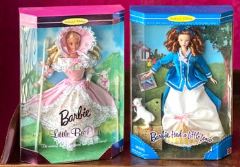 Barbie Little Bo Peep And Barbie Had A Little Lamb Dolls (NIB)