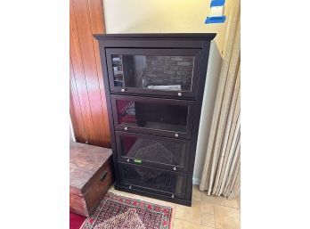 Black Book Cabinet With Glass