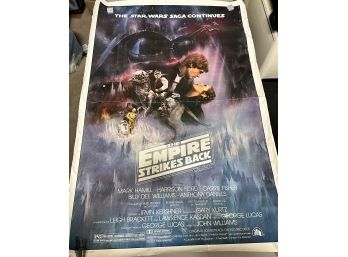 Original Star Wars Empire Strikes Back Movie Theater Window Marquee Poster