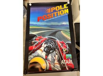 Original 1983 Pole Position Arcade Poster