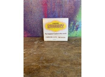 Vintage Carson Nugget Hotel Matchbook