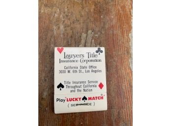 Vintage LUCKY MATCH POKER Matchbook