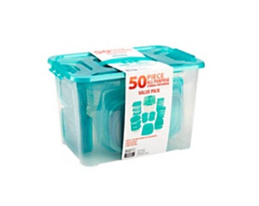 Good Cook Food Storage Containers Teal Plastic 50 Piece