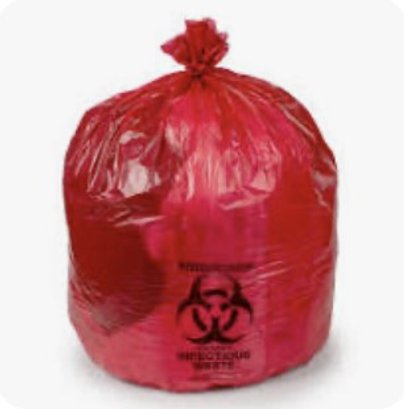Infectious Waste Bags 33 Gallon 7 Count