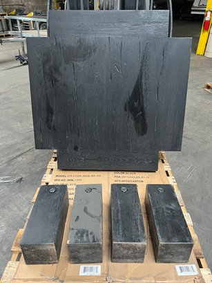 Solid Hardwood 43' X 43' X 4-1/4' Table Black