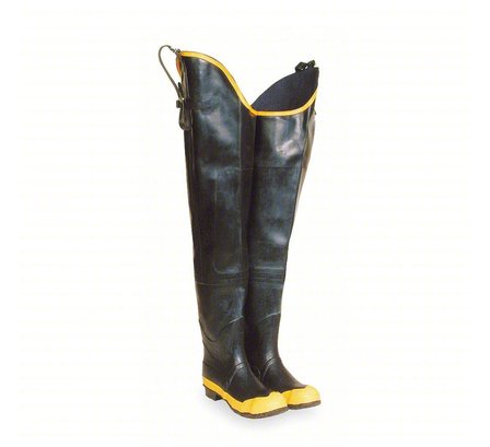 Hip Wader Defined Heel Steel Toe Waterproof Boots Size 8 1