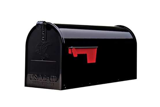 Gibraltar Galvanized Steel Post Mount Mailbox Elite Medium Black