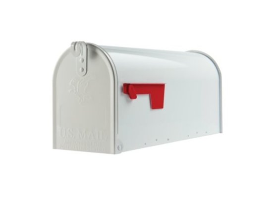 Gibraltar Galvanized Steel Post Mount Mailbox Elite Medium White #2