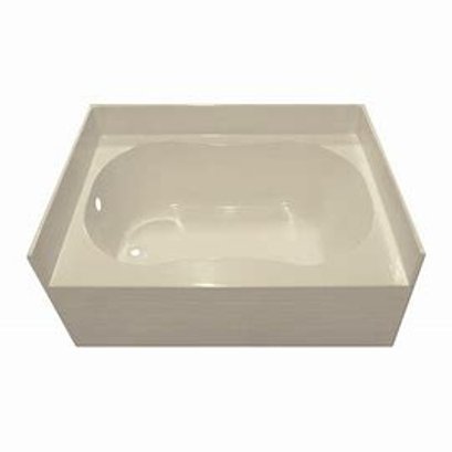 Aqua Glass White Skirted Bathtub With Faucet Fixtures 5' X 40' X 29'