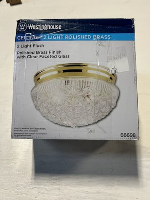 LighHouse  Ceiling Light With Clear Faceted Glass