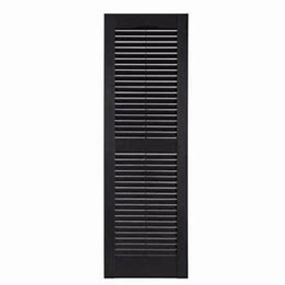 Perfect Shutters 15' X 59' Premier Louvered Black 2 Count