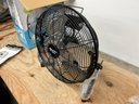 Comfort-zone 14' 3-speed Floor Fan With 180 Degree Adjustable Tilt Black