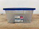 Homz Snaplock 12 Quart Clear Storage Container With Blue Lid