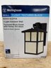 Westinghouse Nova Scotia Wall Lantern Dusk-to-dawn Sensor Black With Honey Color Glass 13 Watt