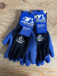 Wells Lamont Men's Cold Weather Latex Coated Work Gloves Size Large 2 Pack